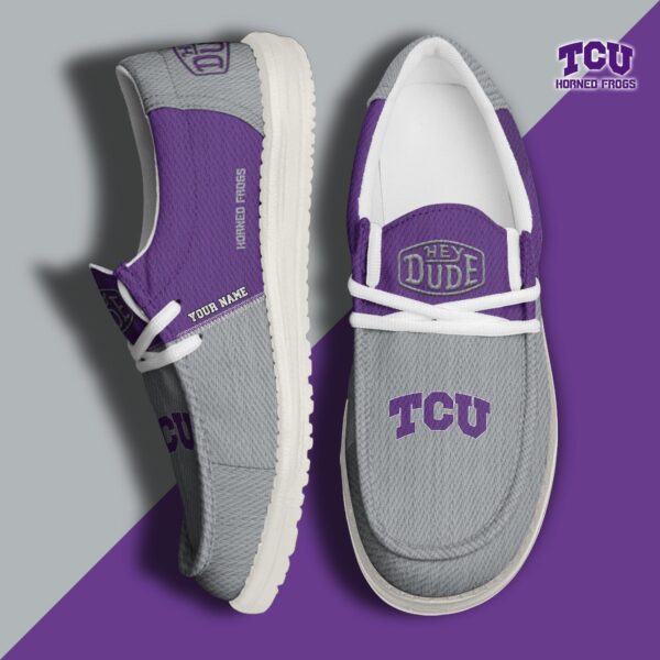 Tubopro TCU Horned Frogs Personalized Hey Dude Shoes For Men And Women