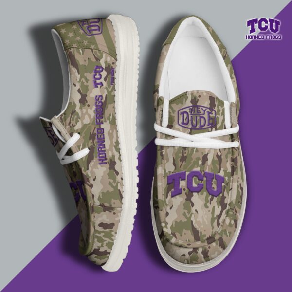 Tubopro TCU Horned Frogs Personalized Hey Dude Shoes For Men And Women