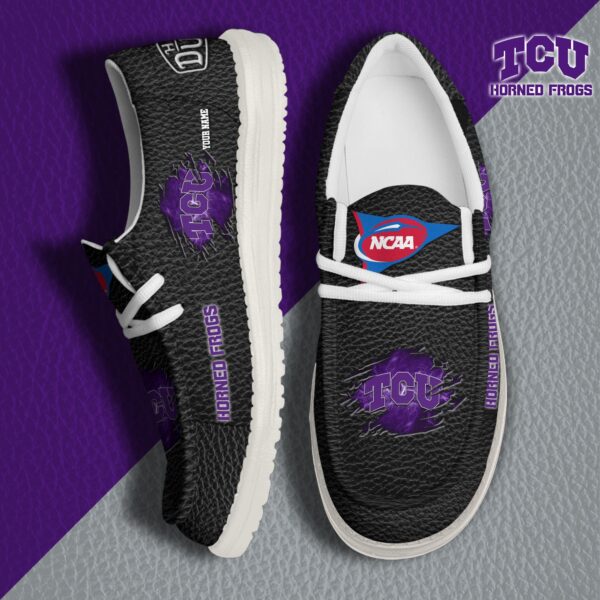 Tubopro TCU Horned Frogs Personalized Hey Dude Shoes For Men And Women