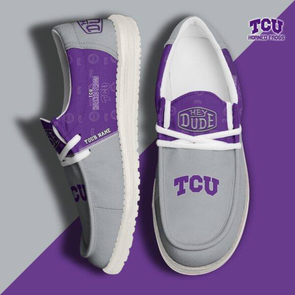 Tubopro TCU Horned Frogs Personalized Hey Dude Shoes For Men And Women