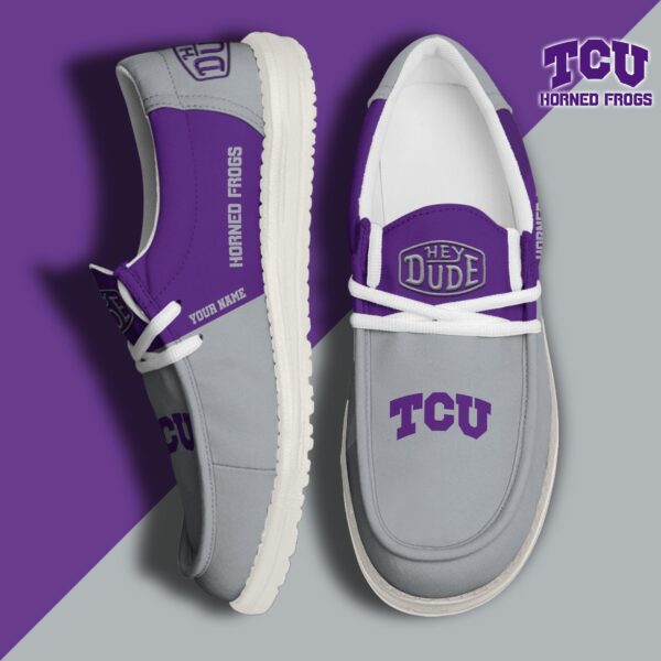 Tubopro TCU Horned Frogs Personalized Hey Dude Shoes For Men And Women