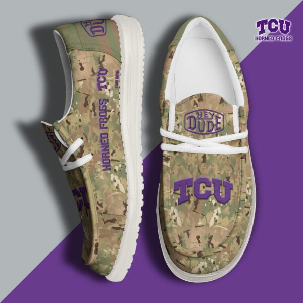 Tubopro TCU Horned Frogs Personalized Hey Dude Shoes For Men And Women