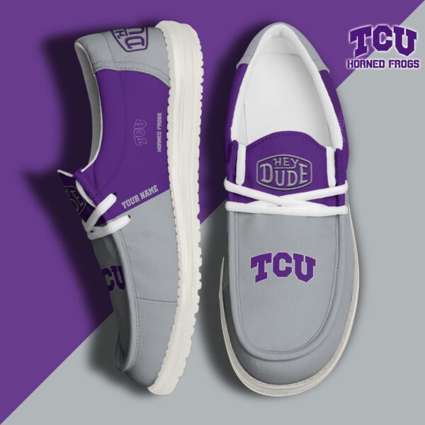 Tubopro TCU Horned Frogs Personalized Hey Dude Shoes For Men And Women