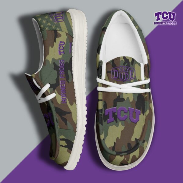 Tubopro TCU Horned Frogs Personalized Hey Dude Shoes For Men And Women