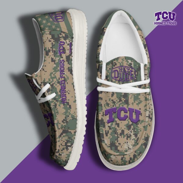 Tubopro TCU Horned Frogs Personalized Hey Dude Shoes For Men And Women