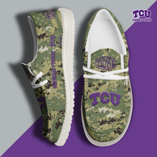 Tubopro TCU Horned Frogs Personalized Hey Dude Shoes For Men And Women