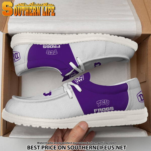 Tubopro TCU Horned Frogs Personalized Hey Dude Shoes For Men And Women - Image 3