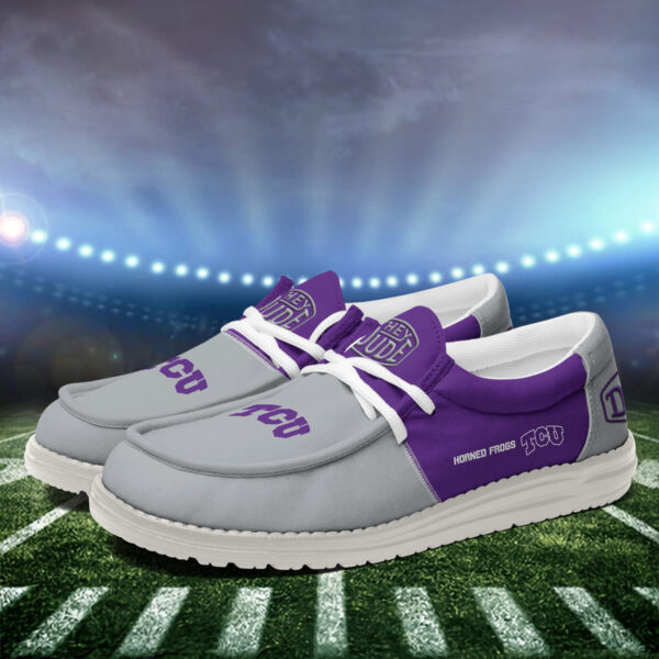 Tubopro TCU Horned Frogs Personalized Hey Dude Shoes For Men And Women - Image 4