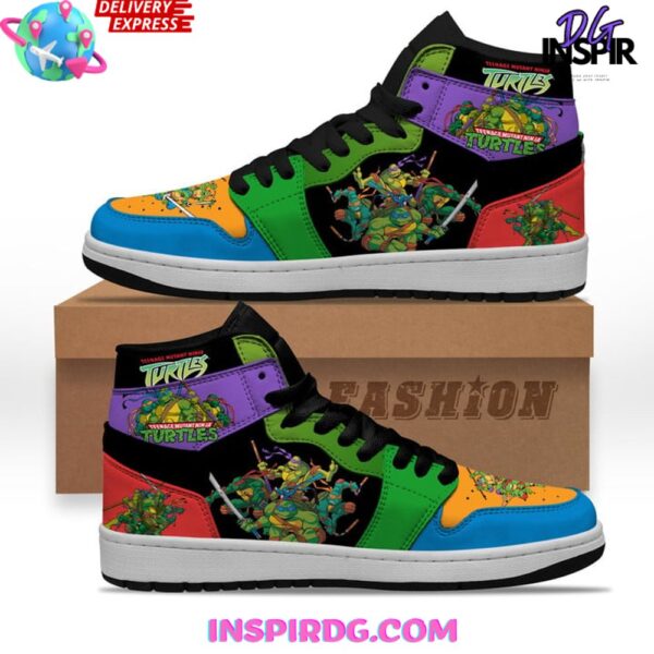 Tubopro Teenage Mutant Ninja Turtle AJ1 High Sneakers Shoes For Men And Women - Image 3