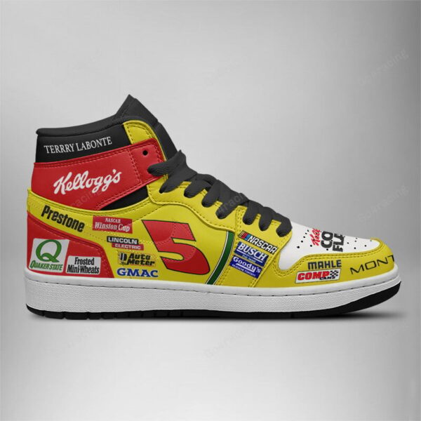 Tubopro Terry Labonte  Hendrick Motorsports AJ1 High Sneakers Shoes For Men And Women - Image 3