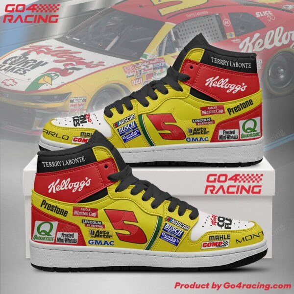 Tubopro Terry Labonte  Hendrick Motorsports AJ1 High Sneakers Shoes For Men And Women