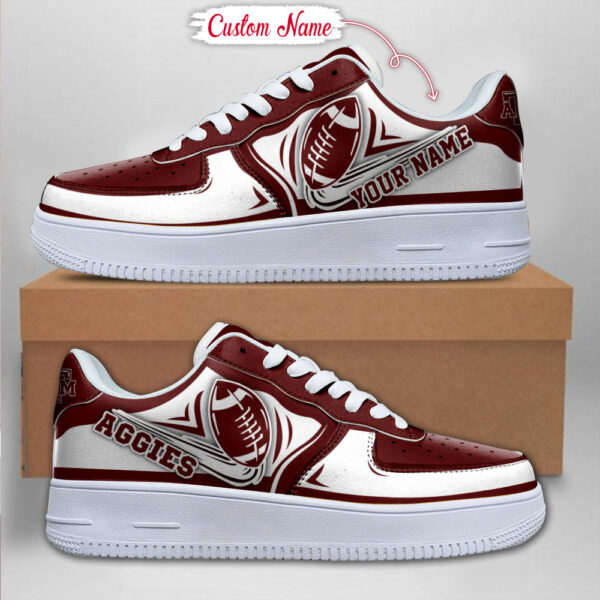 Tubopro Texas A&M Aggies NCAA Air Low-Top Sneakers Shoes For Men And Women - Image 2