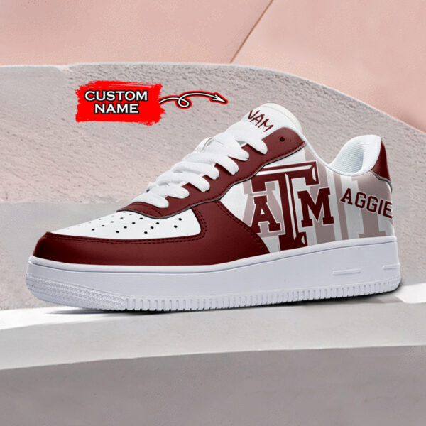 Tubopro Texas A&M Aggies NCAA Air Low-Top Sneakers Shoes For Men And Women - Image 2