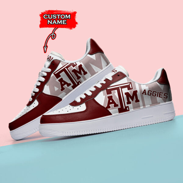Tubopro Texas A&M Aggies NCAA Air Low-Top Sneakers Shoes For Men And Women - Image 3