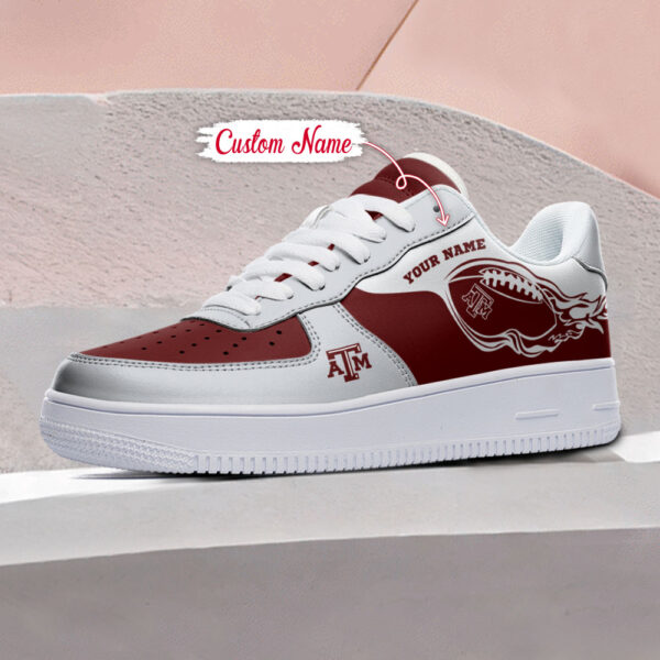Tubopro Texas A&M Aggies NCAA Air Low-Top Sneakers Shoes For Men And Women - Image 3