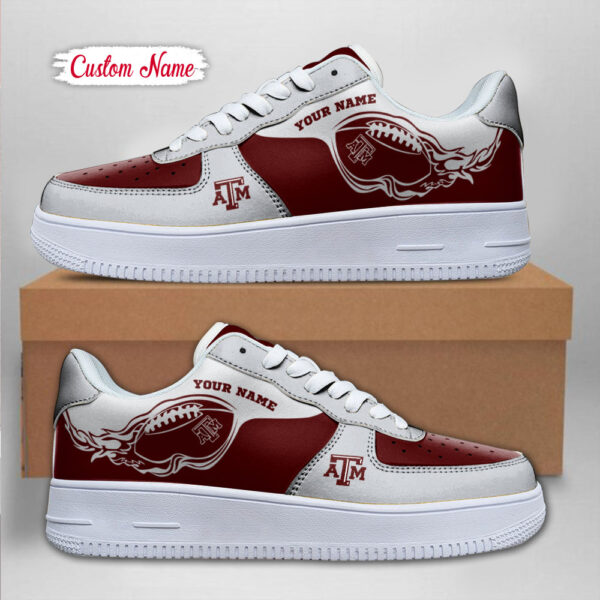 Tubopro Texas A&M Aggies NCAA Air Low-Top Sneakers Shoes For Men And Women - Image 2