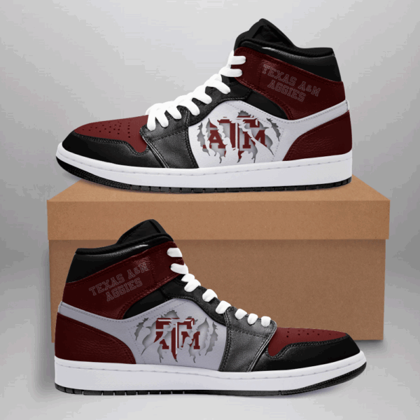 Tubopro Texas A&M Aggies AJ1 High Sneakers Shoes For Men And Women