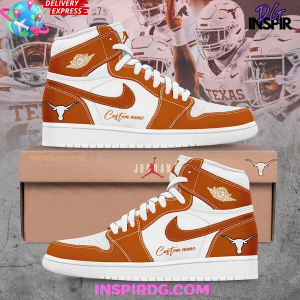 Tubopro Texas Longhorns AJ1 High Sneakers Shoes For Men And Women