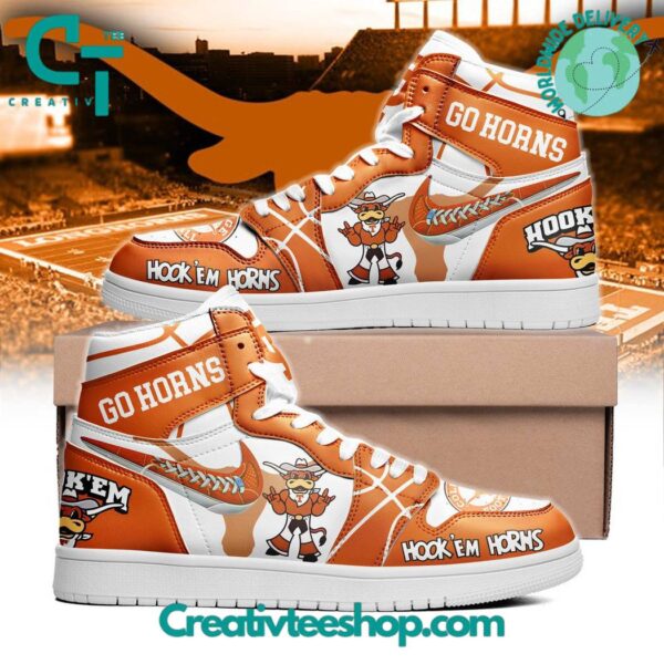 Tubopro Texas Longhorns AJ1 High Sneakers Shoes For Men And Women