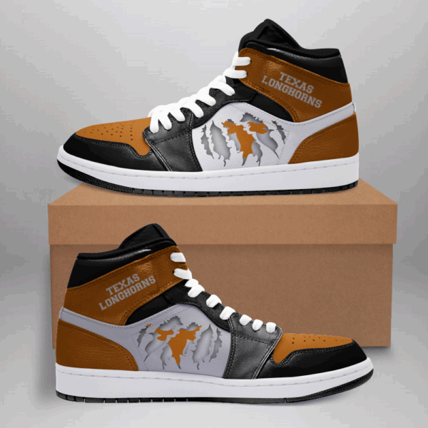 Tubopro Texas Longhorns AJ1 High Sneakers Shoes For Men And Women