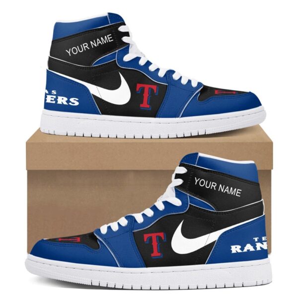 Tubopro Texas Rangers AJ1 High Sneakers Shoes For Men And Women - Image 2