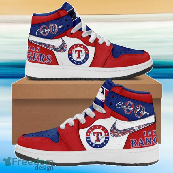 Tubopro Texas Rangers AJ1 High Sneakers Shoes For Men And Women