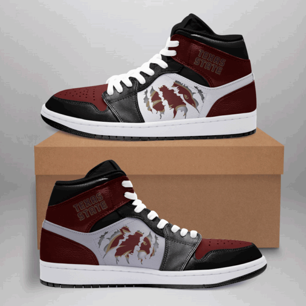 Tubopro Texas State Bobcats AJ1 High Sneakers Shoes For Men And Women