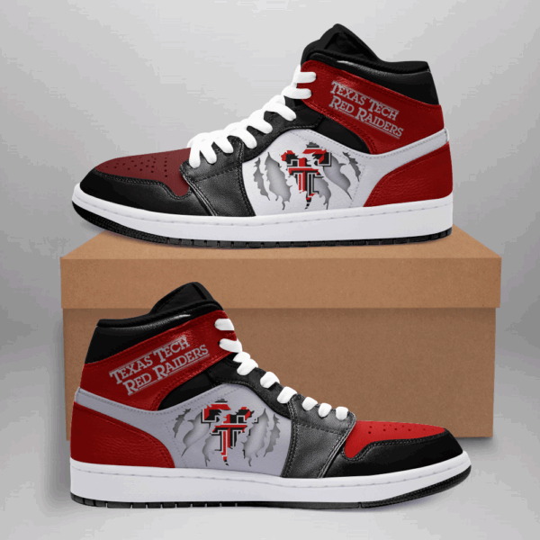 Tubopro Texas Tech Red Raiders AJ1 High Sneakers Shoes For Men And Women