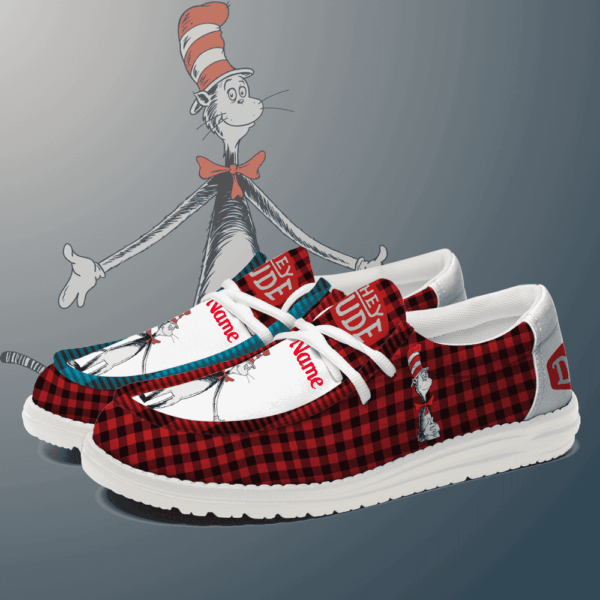 Tubopro The Cat in the Hat Personalized Hey Dude Shoes For Men And Women