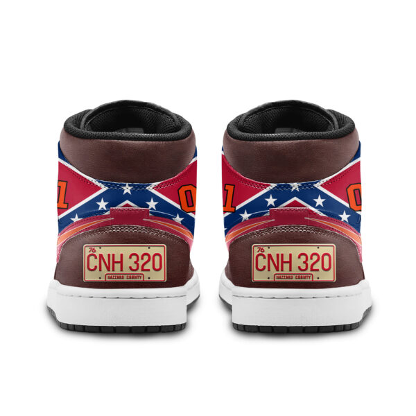 Tubopro The Dukes Of Hazzard AJ1 High Sneakers Shoes For Men And Women - Image 3