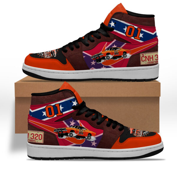Tubopro The Dukes Of Hazzard AJ1 High Sneakers Shoes For Men And Women - Image 5