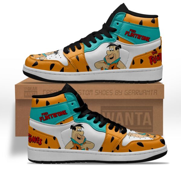 Tubopro The Flintstones Fred Flintstones AJ1 High Sneakers Shoes For Men And Women