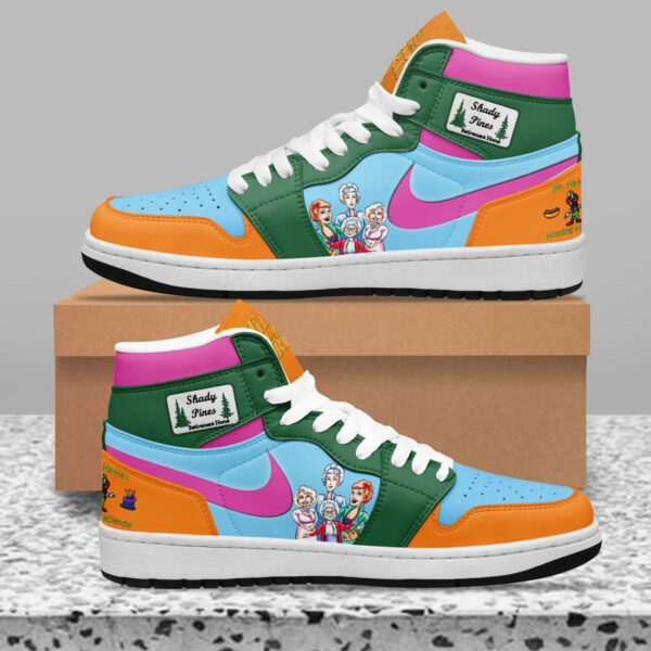 Tubopro The Golden Girls AJ1 High Sneakers Shoes For Men And Women - Image 2