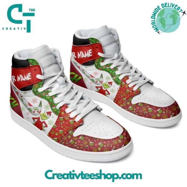 Tubopro The Grinch AJ1 High Sneakers Shoes For Men And Women - Image 2