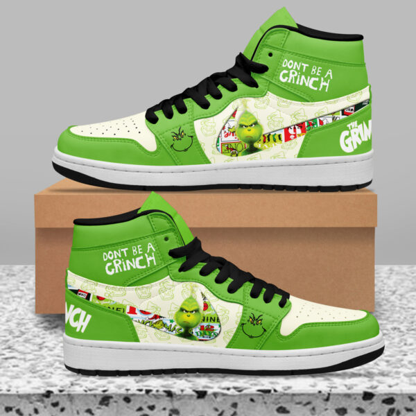 Tubopro The Grinch AJ1 High Sneakers Shoes For Men And Women - Image 2