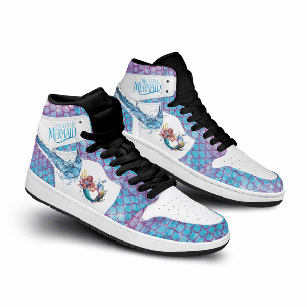 Tubopro The Little Mermaid AJ1 High Sneakers Shoes For Men And Women - Image 2