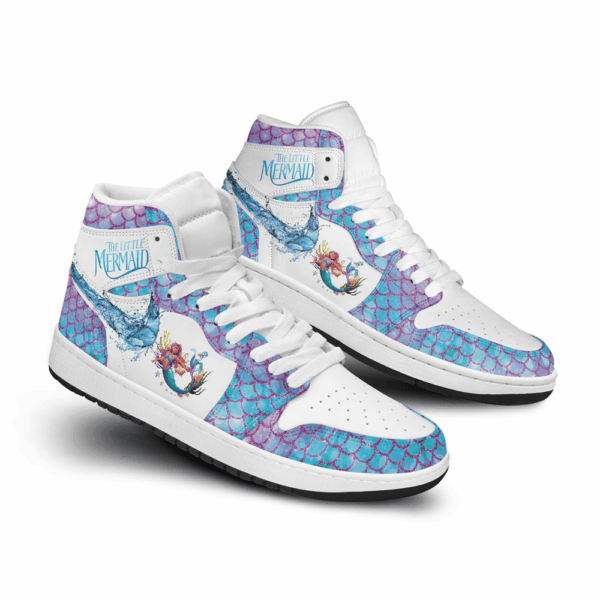 Tubopro The Little Mermaid AJ1 High Sneakers Shoes For Men And Women - Image 2