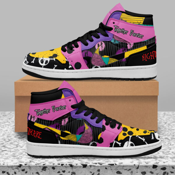 Tubopro The Nightmare Before Christmas AJ1 High Sneakers Shoes For Men And Women - Image 2