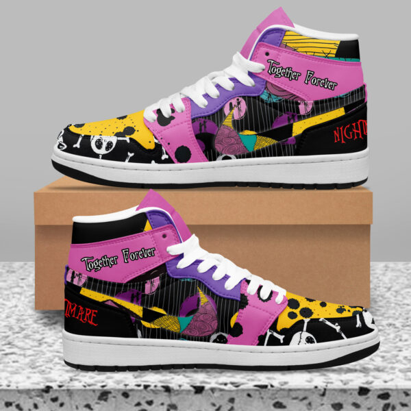 Tubopro The Nightmare Before Christmas AJ1 High Sneakers Shoes For Men And Women - Image 2