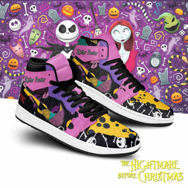 Tubopro The Nightmare Before Christmas AJ1 High Sneakers Shoes For Men And Women