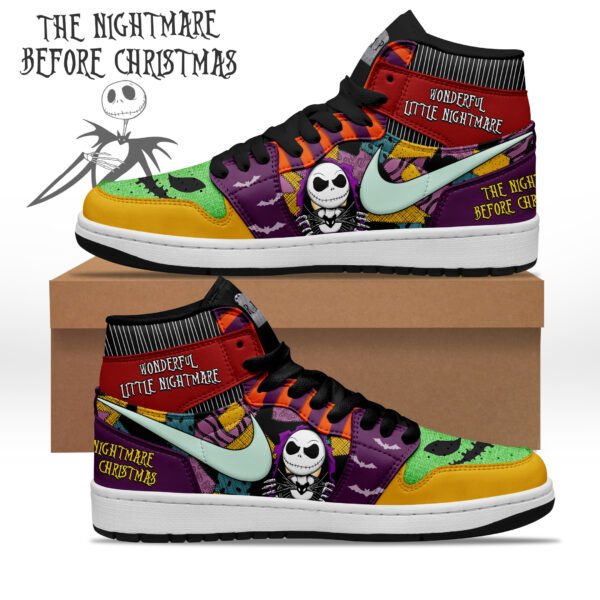 Tubopro The Nightmare Before Christmas AJ1 High Sneakers Shoes For Men And Women