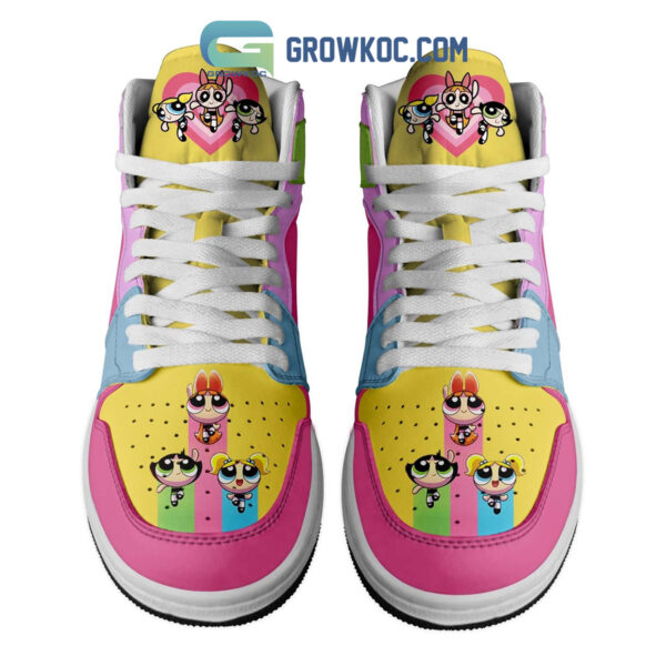 Tubopro The Powerpuff Girls AJ1 High Sneakers Shoes For Men And Women - Image 2