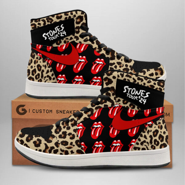 Tubopro The Rolling Stones AJ1 High Sneakers Shoes For Men And Women