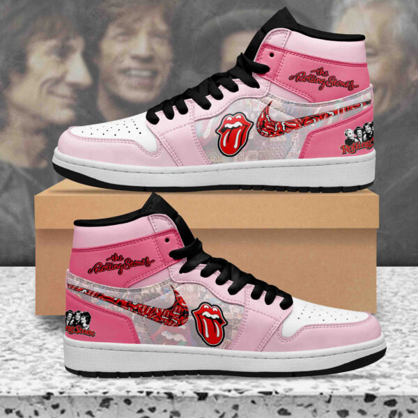 Tubopro The Rolling Stones AJ1 High Sneakers Shoes For Men And Women - Image 2