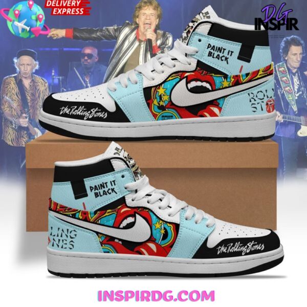Tubopro The Rolling Stones AJ1 High Sneakers Shoes For Men And Women