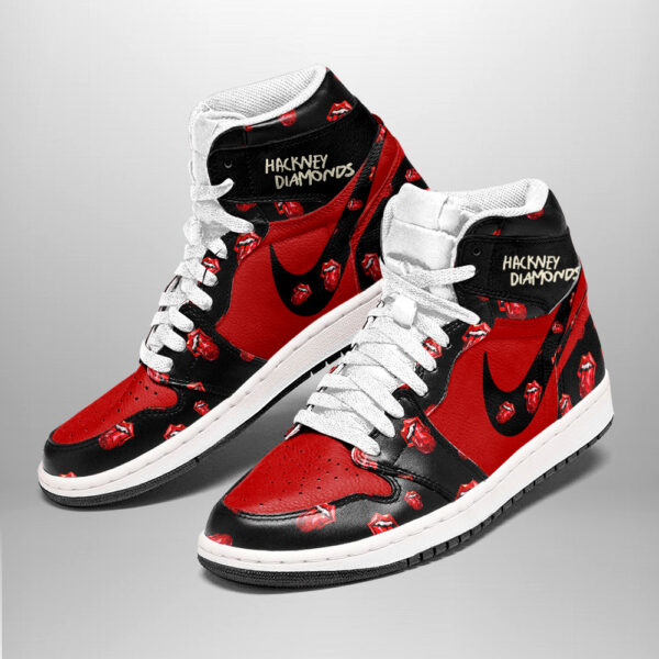 Tubopro The Rolling Stones AJ1 High Sneakers Shoes For Men And Women - Image 2