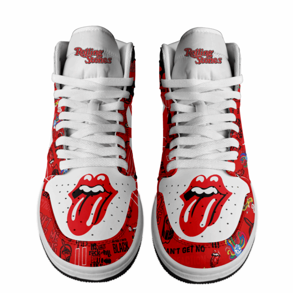 Tubopro The Rolling Stones AJ1 High Sneakers Shoes For Men And Women - Image 2