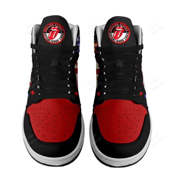 Tubopro The Rolling Stones AJ1 High Sneakers Shoes For Men And Women - Image 2