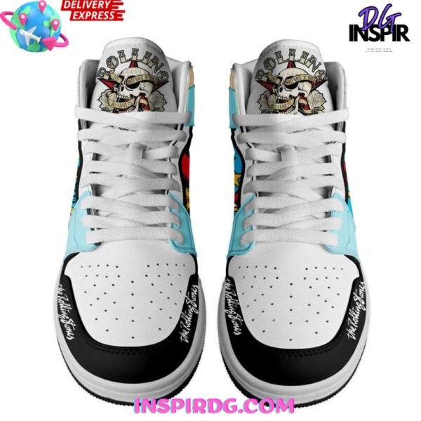 Tubopro The Rolling Stones AJ1 High Sneakers Shoes For Men And Women - Image 3