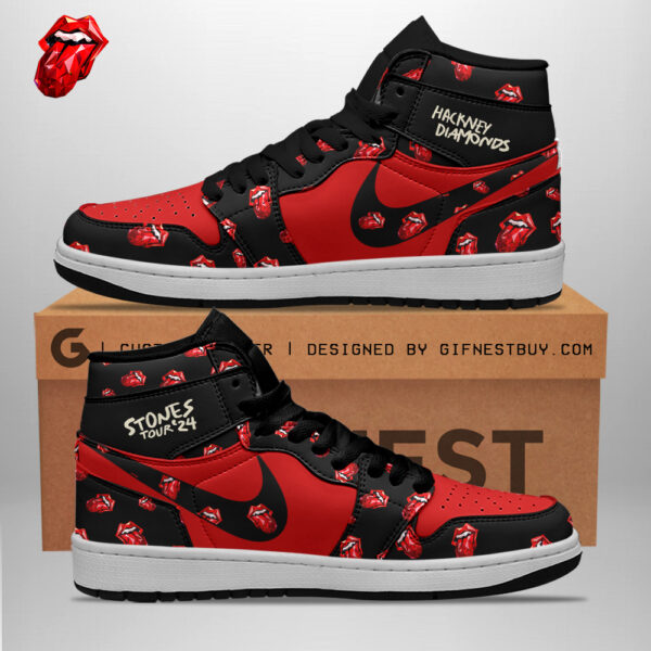 Tubopro The Rolling Stones AJ1 High Sneakers Shoes For Men And Women